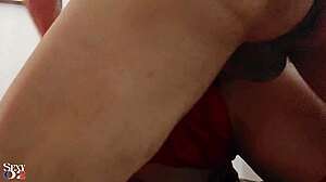 French amateur's wild ride with leather dress and toys