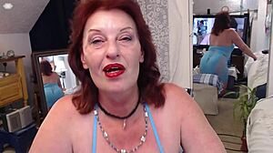Big natural tits and a dirty instruction from a blue film star