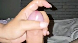 Total relaxation as she jerks my huge cock despite exhaustion