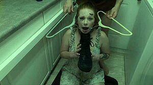 Redhead BDSM enthusiast gets humiliated and gets a facial