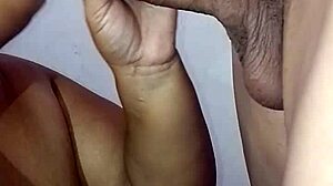 Enjoying a delicious moment with my wife.