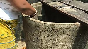 Dirty Bitch Gets Fucked With Big Black Cock While Doing Laundry Outside!