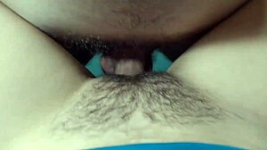 Twice cumming on hairy pussy girl?