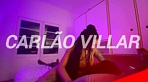 Brazilian wife invites curly friend for group fucking with ball licking