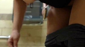 caught with leaky pussy in public restroom creampie?