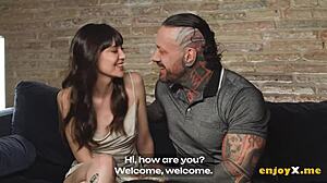 Brunette With Bald Twat And Tattooed Bf Deliver Mind Blowing Oral Bang Out And Rimming In Utter Hd