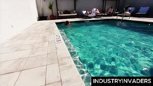 Big ass redhead fucked by black dick in shower