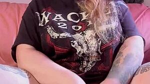 Is that girl masturbating to orgasm?