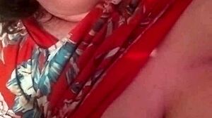 Stepmother gives Johnny a sensual hand job with her big natural tits. Subscribe for more