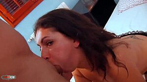 Petite French Arab Kelly Toma takes it hard from Robin Reid in homemade clip.