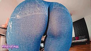 Curvy Cutie Teases in Reverse Cowgirl Dildo Ride