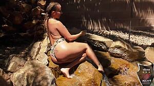 Richelle Ryan with pigtails on her big ass rides Rome Major’s big cock