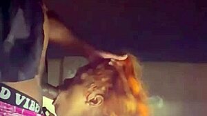 Big ass amateur gets cum inside in Beale street parking garage