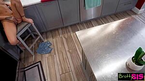 Bratty stepsis Chloe Temple tells stepbro to stop staring at her tits