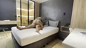 Stepmom catches me jerking and gets super horny