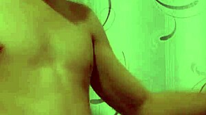 Teasing with my chocolate cock piercing during dancing
