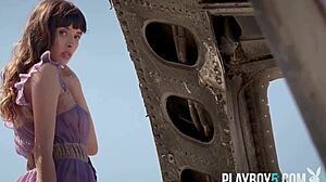 Hot Latina Steph Survives Plane Crash, Strips Naked Outdoor