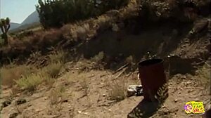 Blondes enjoy outdoor sex with toys and sneakers on
