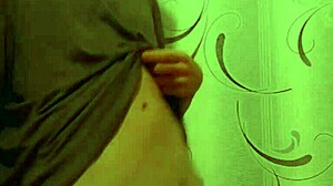 I dance and twirl my big chocolate pierced cock like a propeller in this cfnm tease