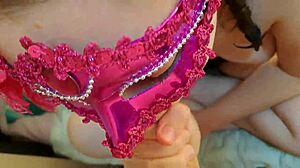 Another day another cute blowjob from masked student!