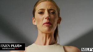 Fit Yoga Milf Barbie Rides College Stud's Hard Cock.