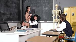 Innocent Student Skips Class for Wild Classroom Fucking