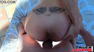 Big tits babe shay sights licks her favorite thick pickle outdoors