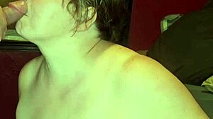 Golden shower with slow motion sex and swallowing