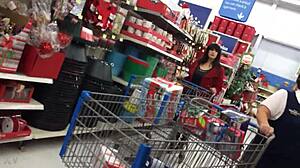 A mother of a youth goes shopping and gets followed by a voyeur