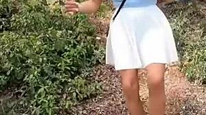 Fucking in the mountain outdoor real couple