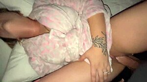 A beautiful couple enjoys passionate sex at night and moans of pleasure echo through the room
