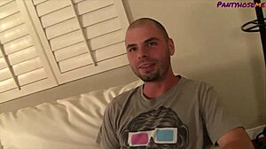 I watched brunette milf Cytheira take a hard pounding from a young stud