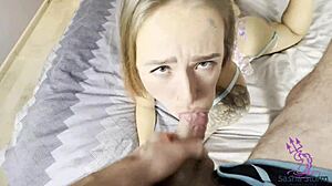 Step Brother Makes Young Sister's Pussy Squirt With His Huge Cock