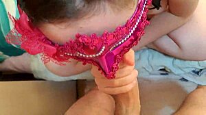 Another day another cute blowjob from masked student!