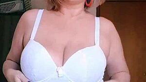 Lingerie Showcase Featuring Blonde Mature Model