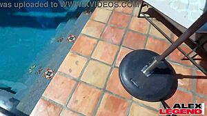 Big tits babe shay sights licks her favorite thick pickle outdoors