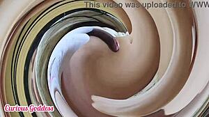 hey guys, curious goddess sniffs blonde stepmom's feet and licks big ass for anal fun