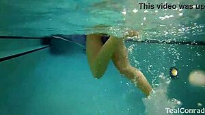 Vicky Vette Shows Huge Tits And Pussy Lips In Pool Lesbian Fun!