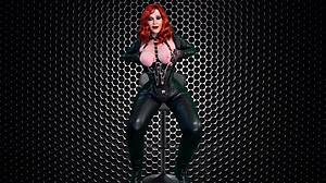 Granny Black Widow Avenger Spits Cum After Skillful Close-Up Cocksucking