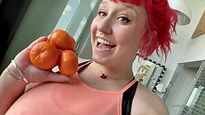 proxy paige stuffs tangerines in wild anal play