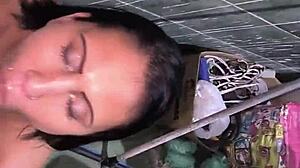 Magrinha Swallows Cum From Tattooed Guy In Abandoned Rio House Havena Bolt