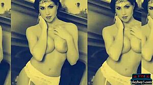 Busty Brunette Milf Strips Naked!