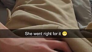 Cheating College Girlfriend Fucked on Snapchat to Pay Debt - Cucked and Cummed On
