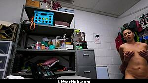 Officer says, 'Get naked for this strip search, teen!' in the garage.