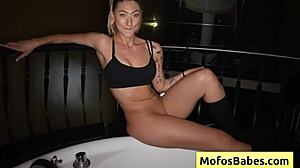 Horny Blonde Whitney OC Sucks Huge Cock in Bathtub with JMAC