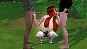 Sims 4 chaos, Mortimer and Duncan bang whore Sabri with Mercedes joining