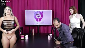 Blonde and Redhead Strip for Sensual Tantric Massage Session