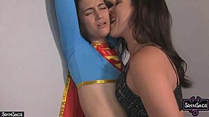 Sexy Georgia Jones Dildo Drilled by Nasty Sinn Sage in Hero Clash.