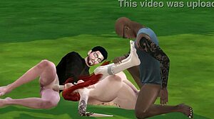 Sims 4 chaos, Mortimer and Duncan bang whore Sabri with Mercedes joining