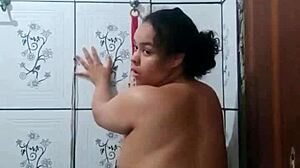Latina BBW Shows Wet Pussy for Camera Orgasm